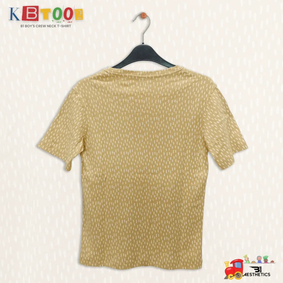 yellow crew-neck boy's t-shirt