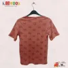 brown crew-neck boy's t-shirt