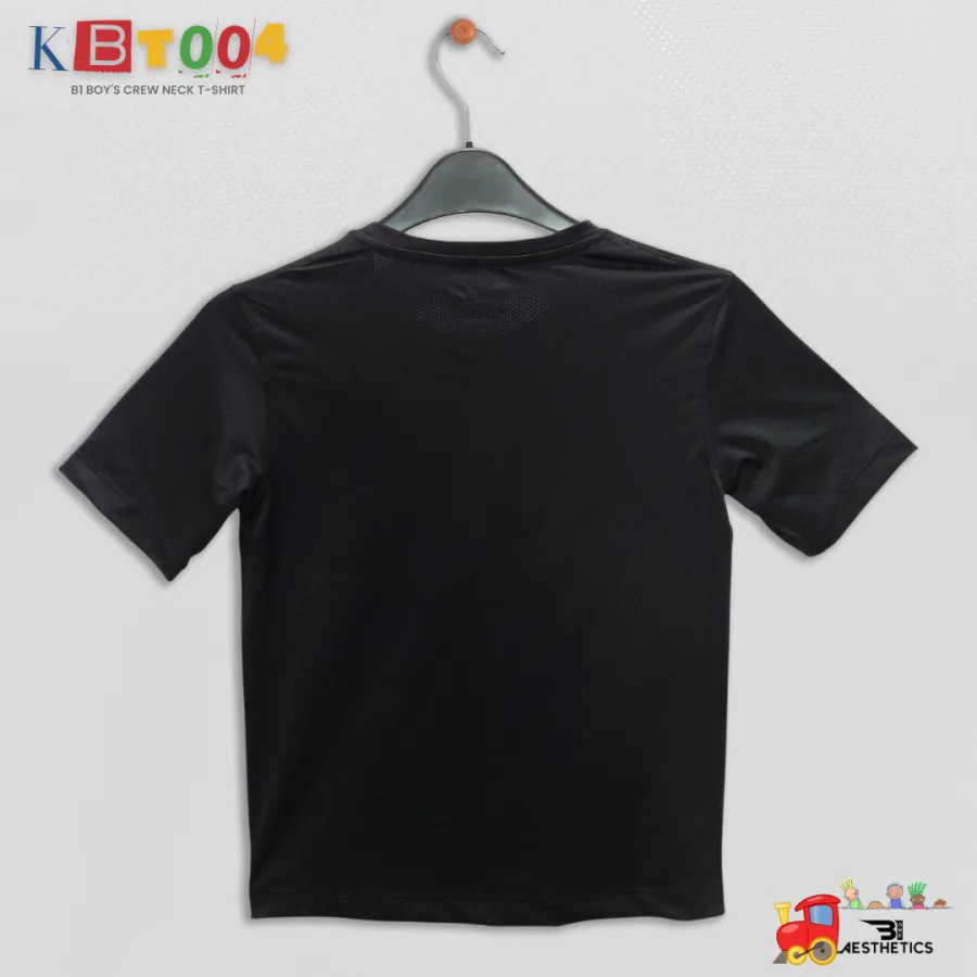 black crew-neck boy's t-shirt