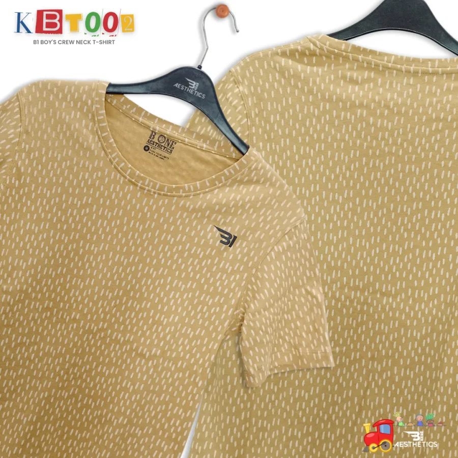 yellow crew-neck boy's t-shirt