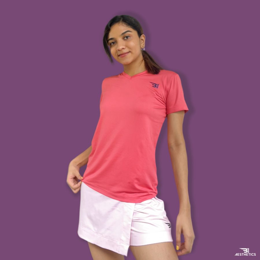 B1 pink active wrap skort