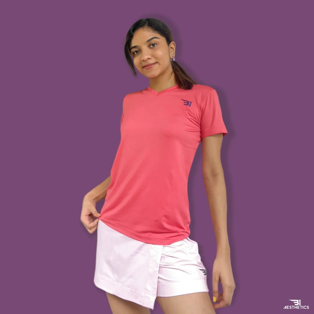 B1 pink active wrap skort