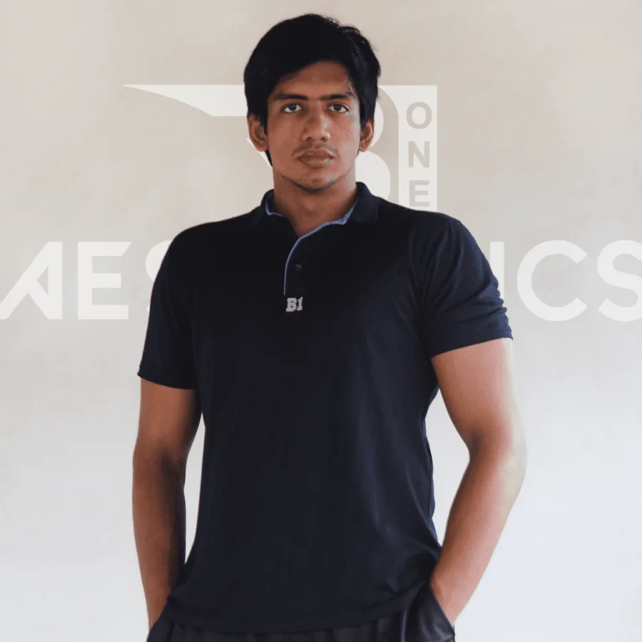 Black Polo Collar T-shirt