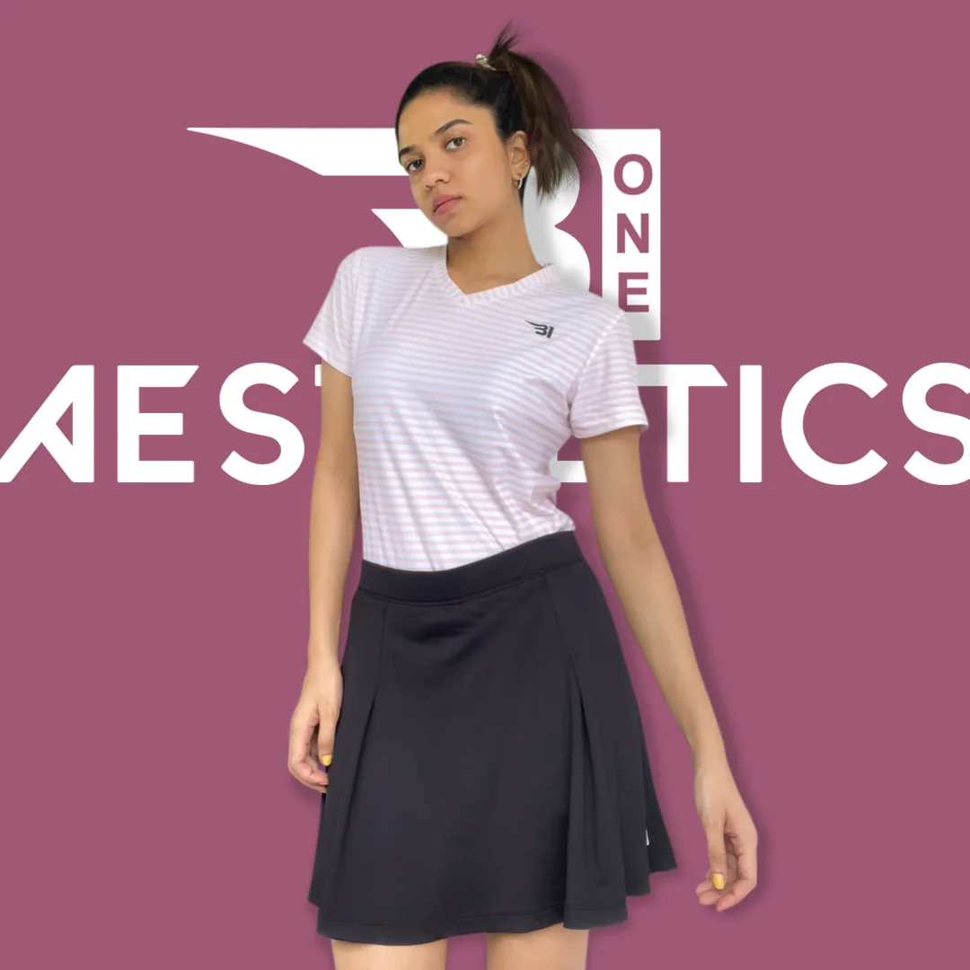 B1 black tennis skirt