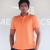 orange polo collar t-shirt