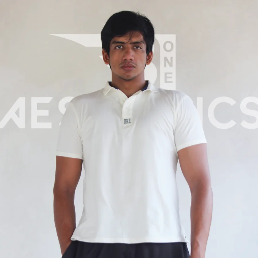 white polo collar t-shirt