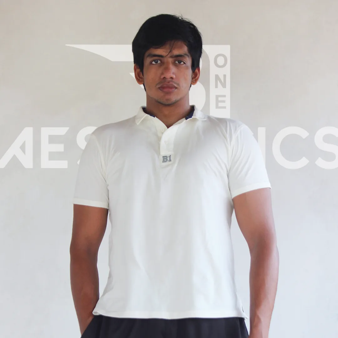 white polo collar t-shirt