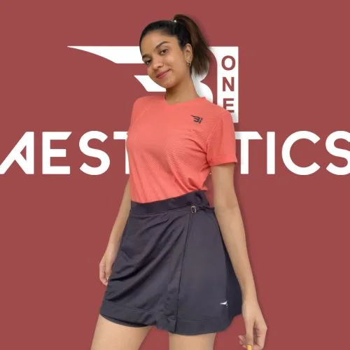 B1 black active wrap skort