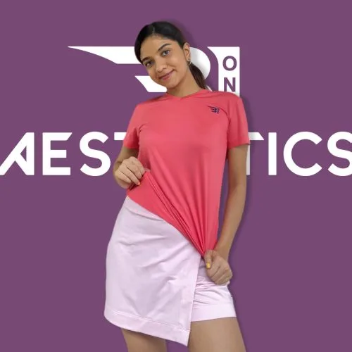 B1 pink active wrap skort