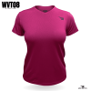 women's dark pink V-neck t-shirt