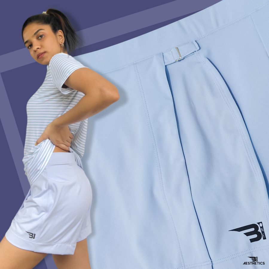 B1 blue active wrap skort