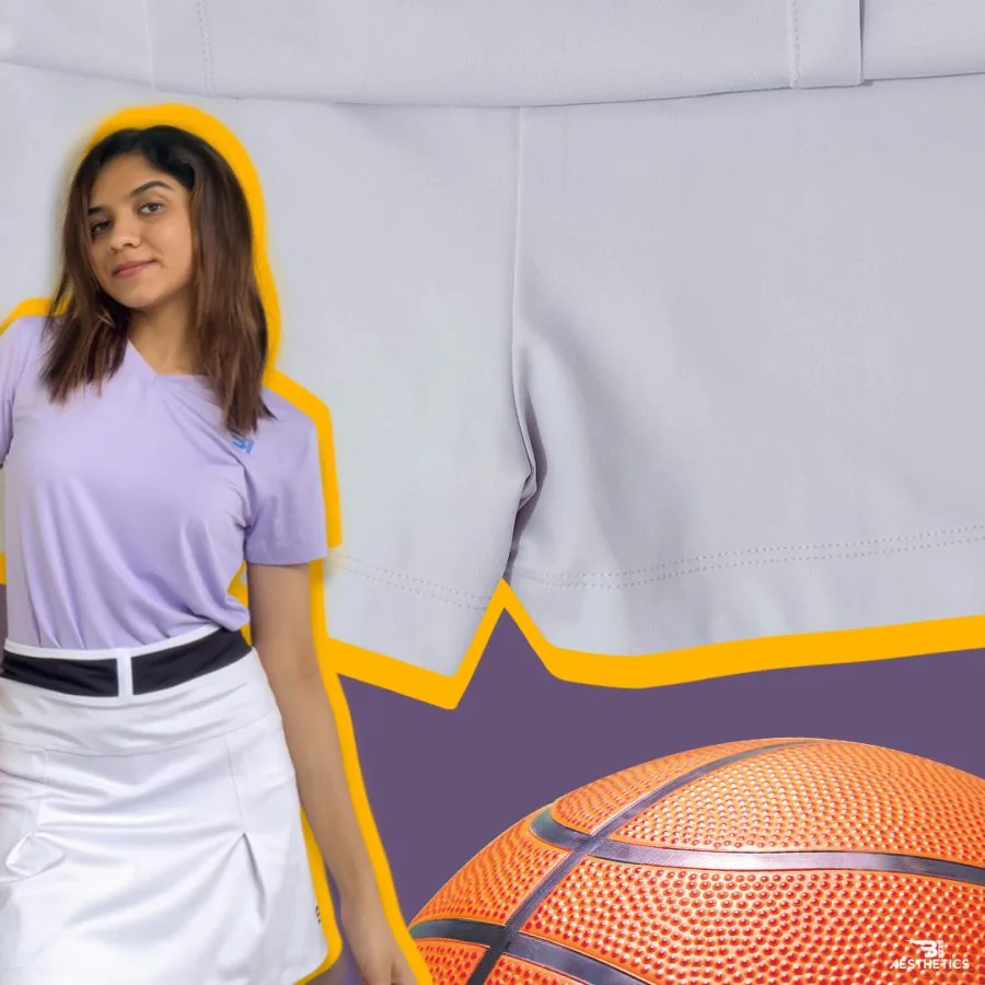 B1 white netball skirt