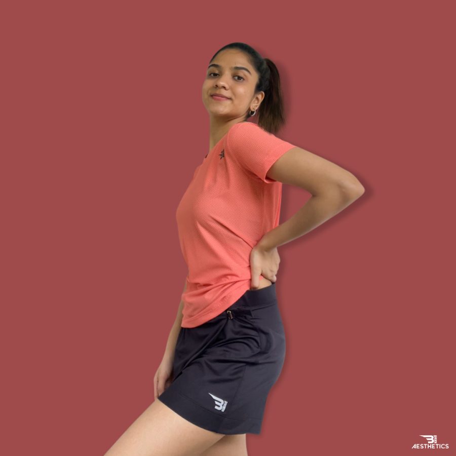 B1 black active wrap skort