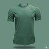 green classic V-neck t-shirt
