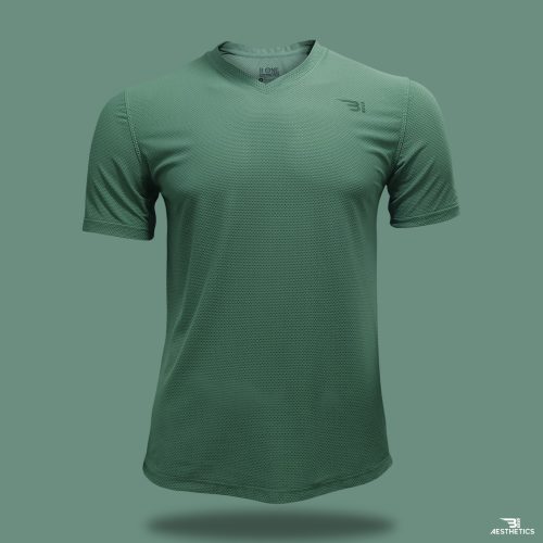 green classic V-neck t-shirt