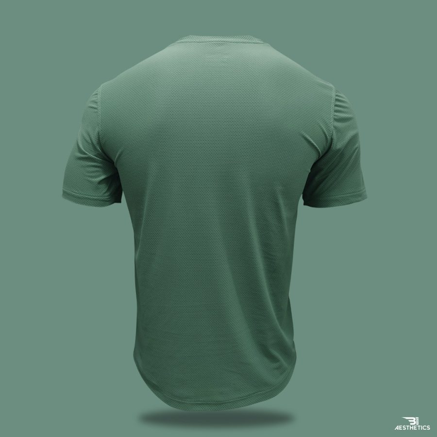 green classic V-neck t-shirt