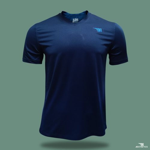 dark blue classic V-neck t-shirt