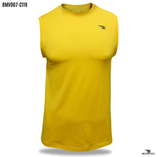 men's yellow arm cut