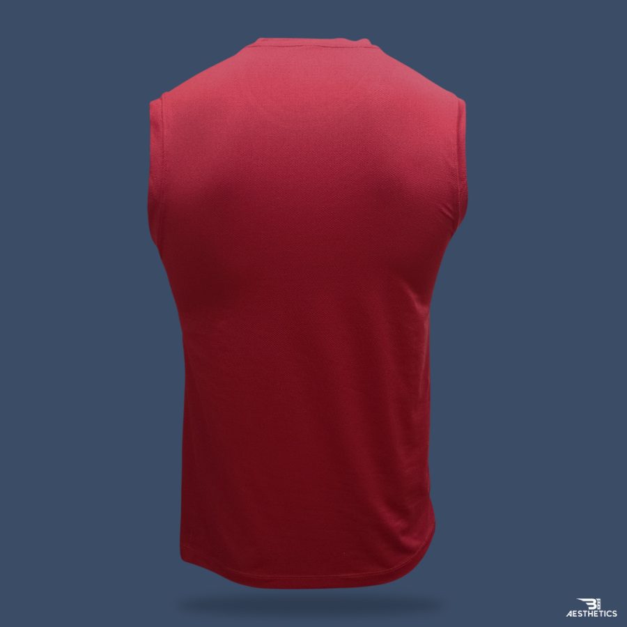 red sleeveless tank top
