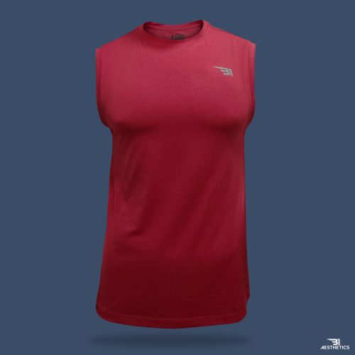 red sleeveless tank top