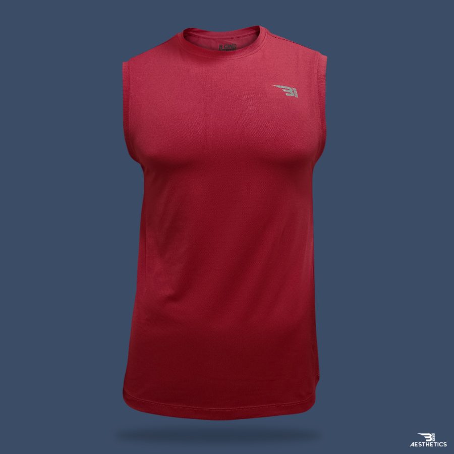 red sleeveless tank top