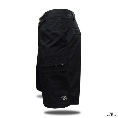 black micro combat shorts