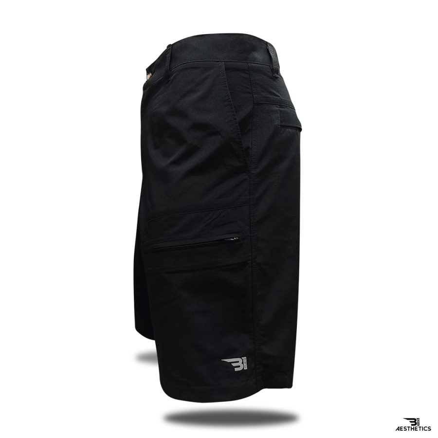 black micro combat shorts