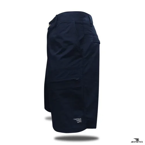 dark blue micro combat shorts