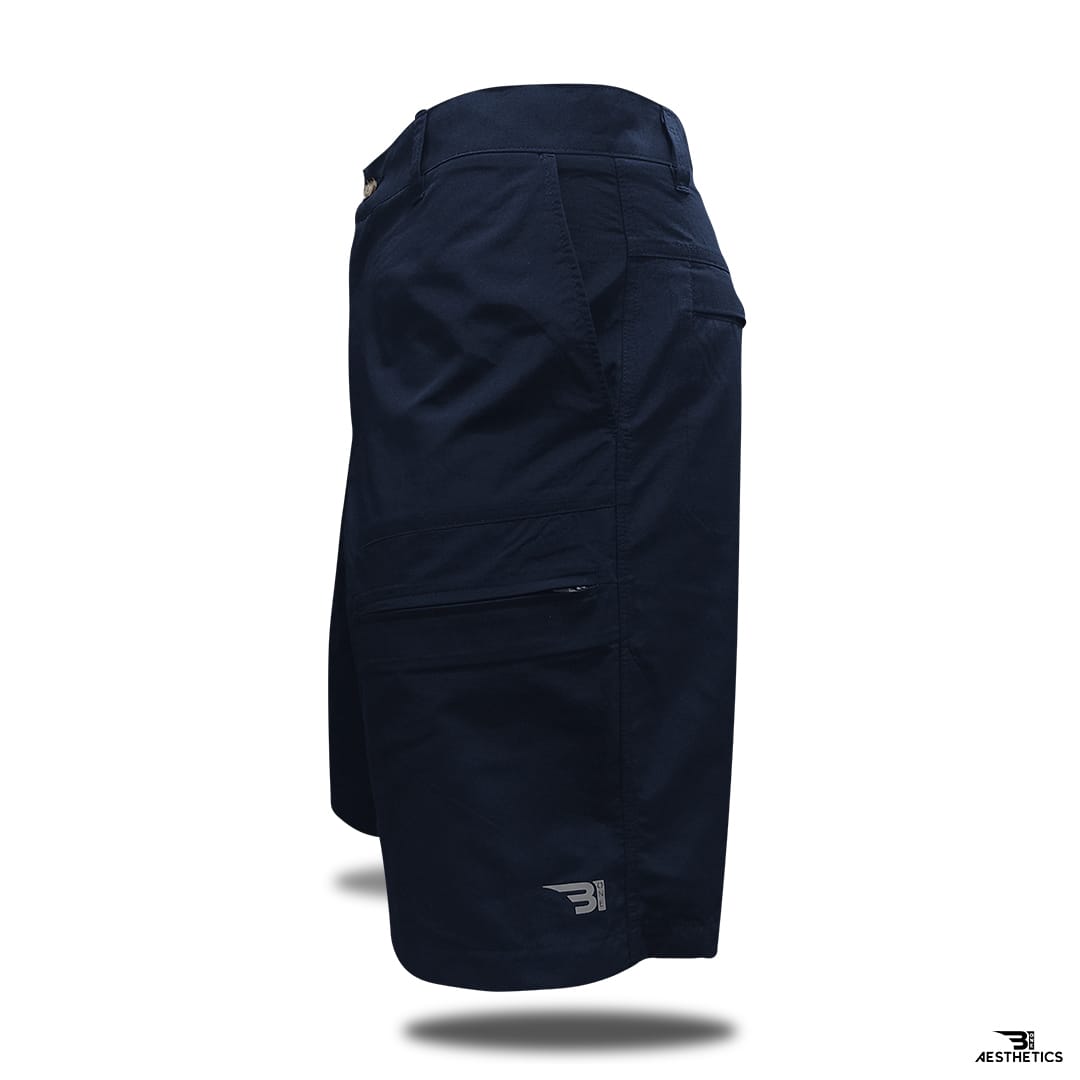 dark blue micro combat shorts