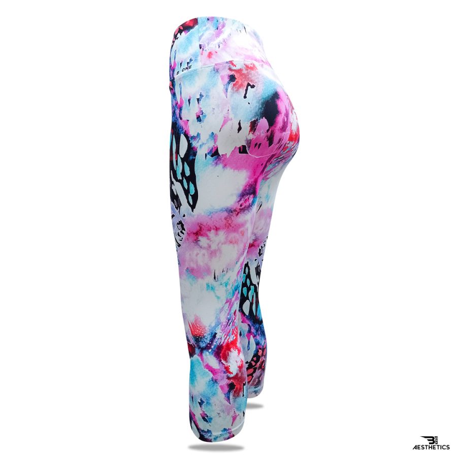 color splash knee length sport tights