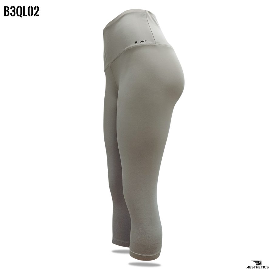 olive gray knee length sport tights
