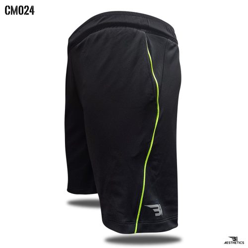 neon green side stripe short