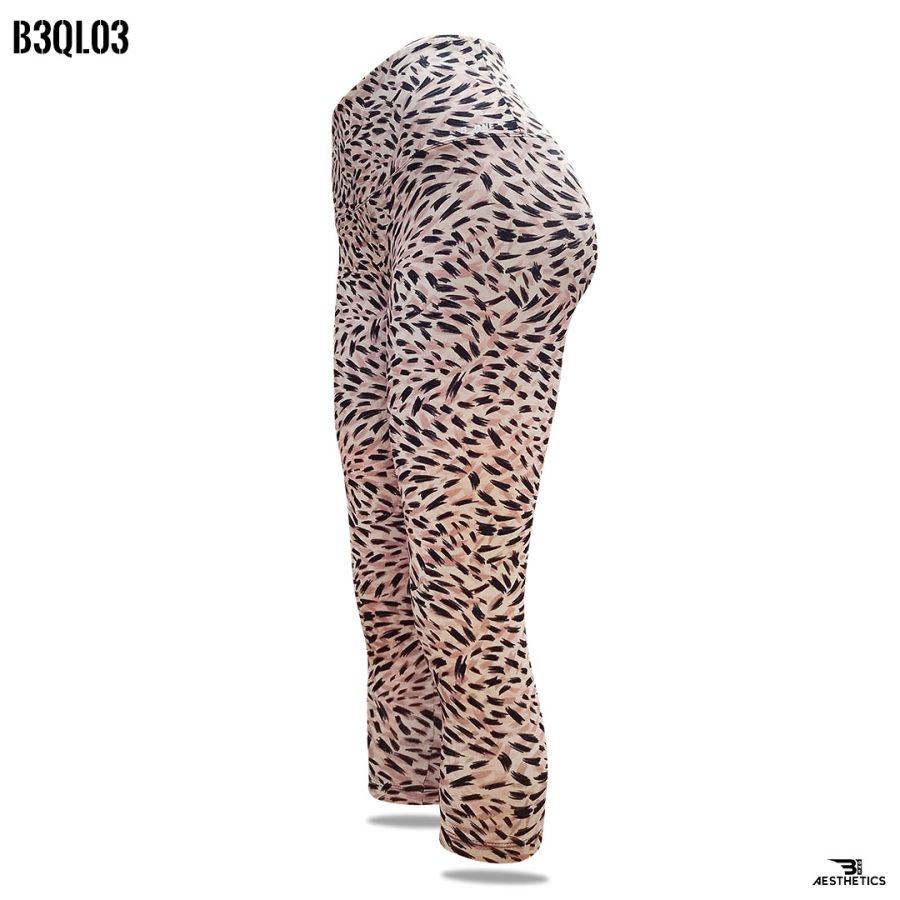 brush strokes knee length sport tights