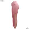 pink crossover high-waist mesh legging