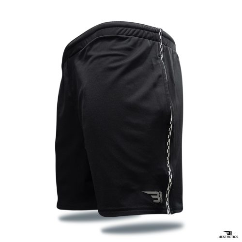 black stretchable micro shorts