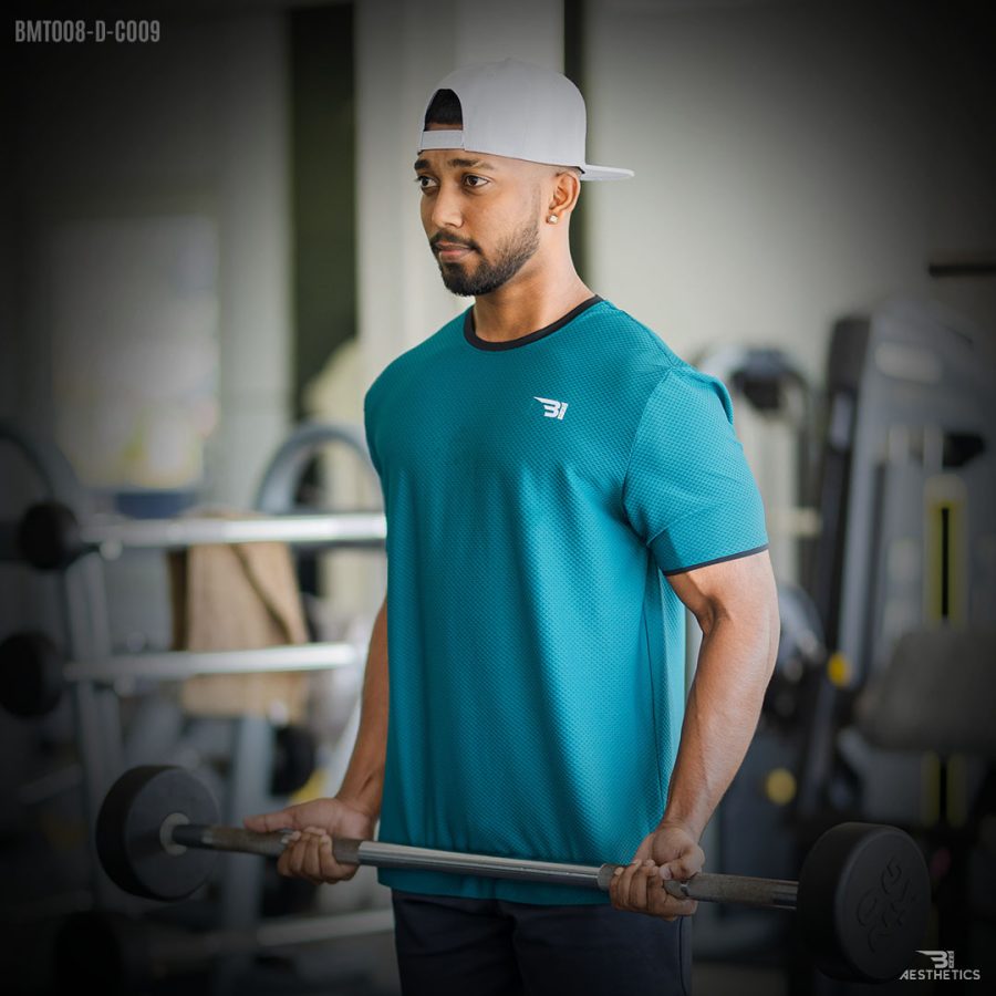dark green crew neck t-shirt