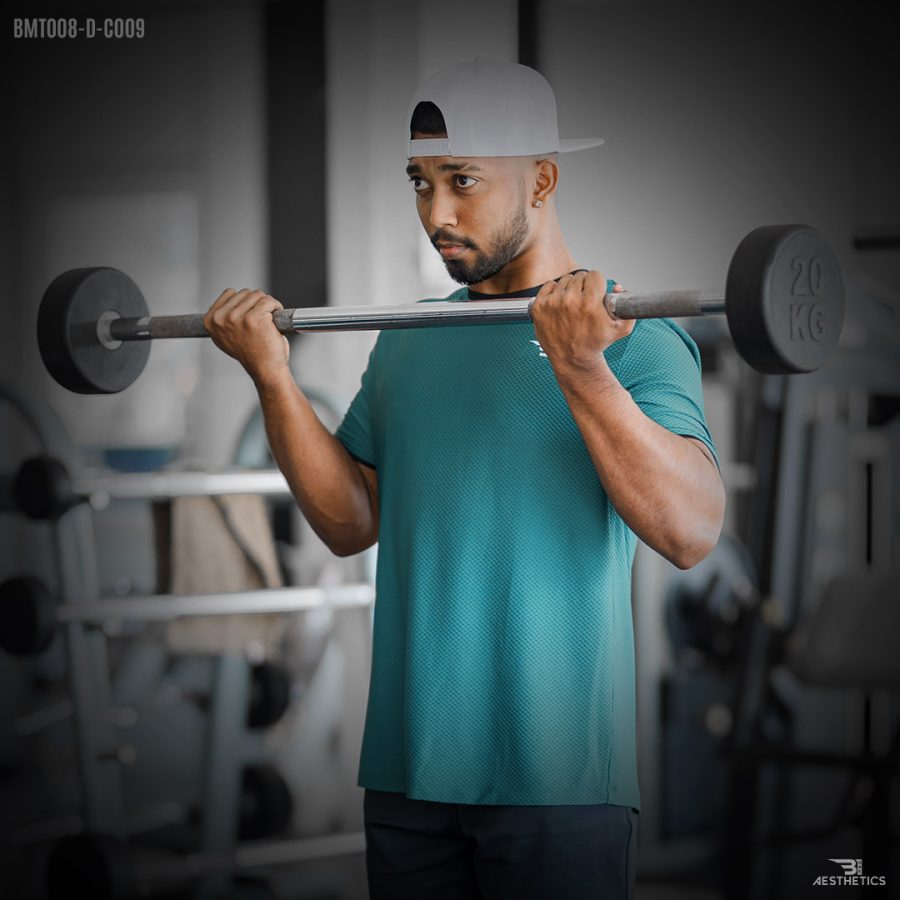 dark green crew neck t-shirt