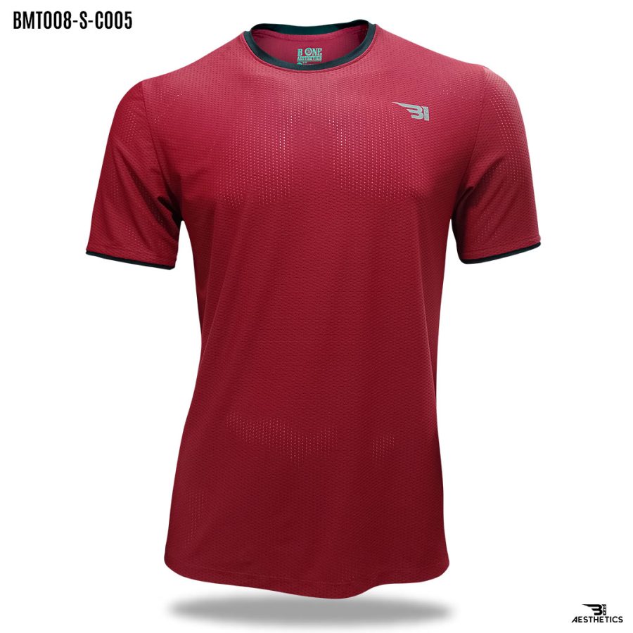 red crew neck t-shirt