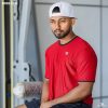 red crew neck t-shirt