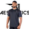 black crew neck t-shirt
