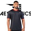 black crew neck t-shirt