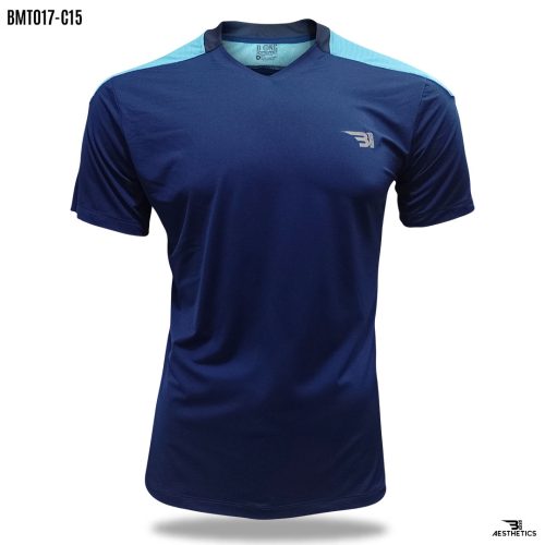 navy blue V-bond t-shirt