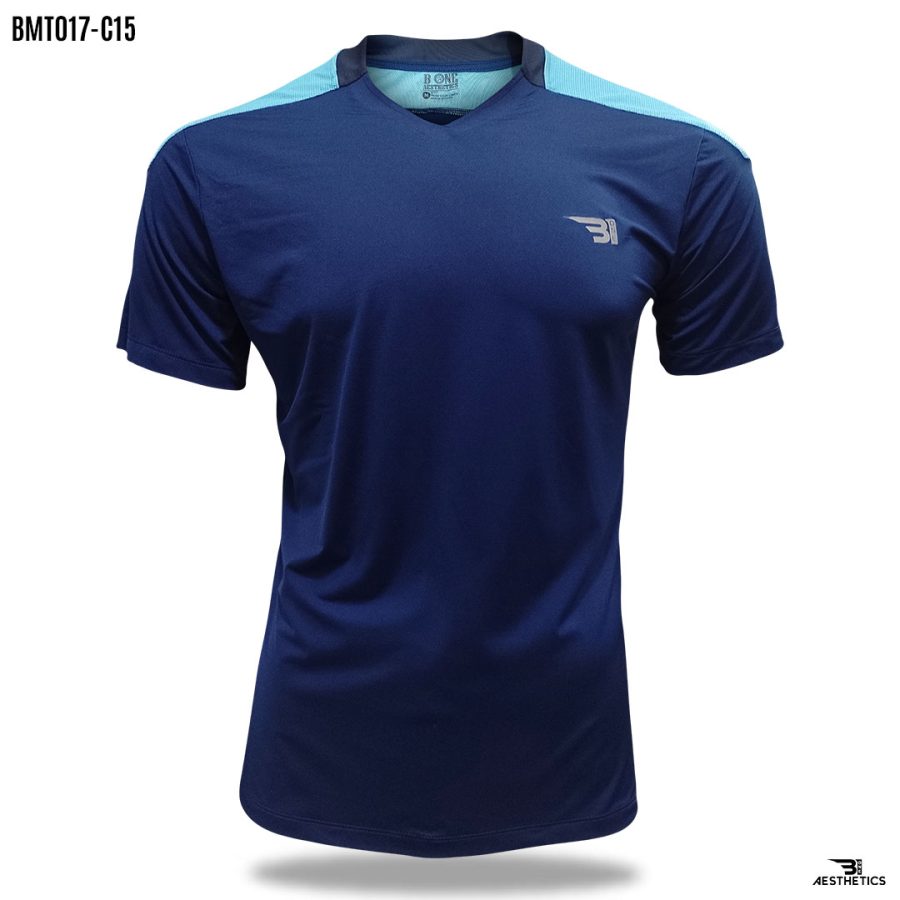 navy blue V-bond t-shirt