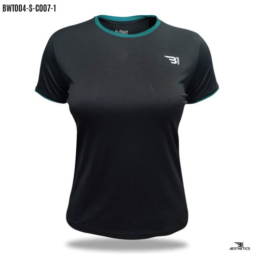 black crew-neck t-shirt