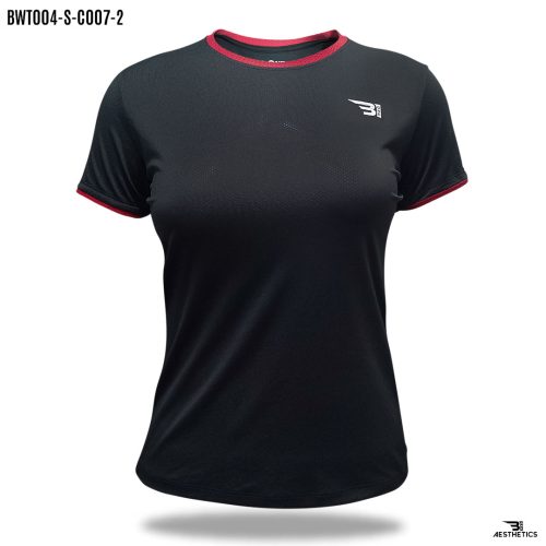 black crew-neck t-shirt