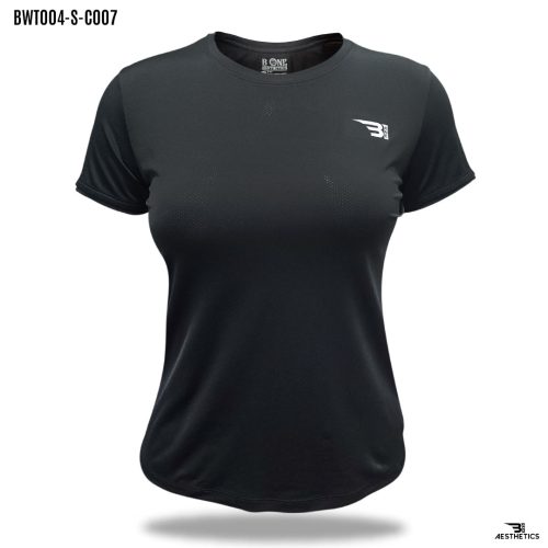 black crew-neck t-shirt