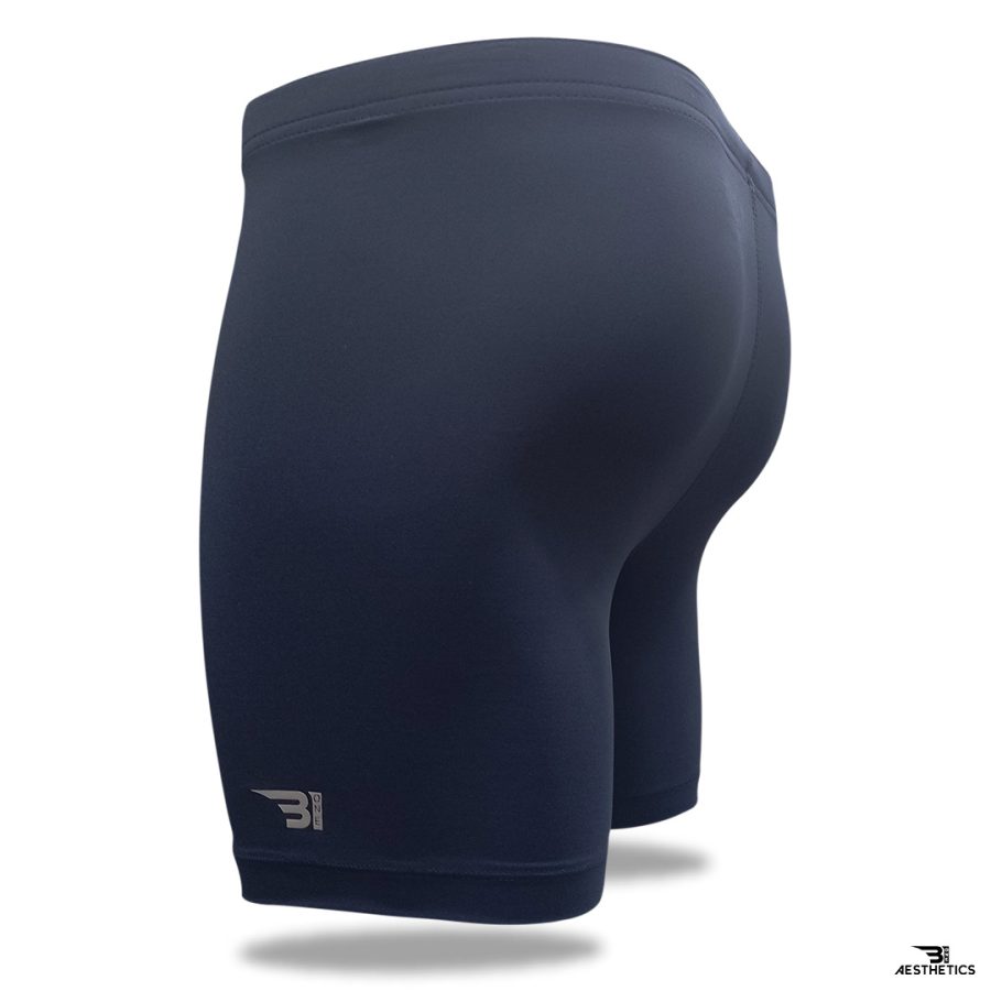 men's navy blue tight shorts
