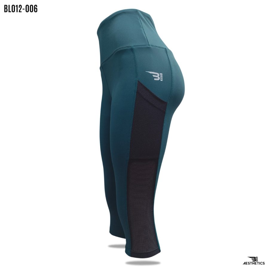 dark teal blue knee length legging