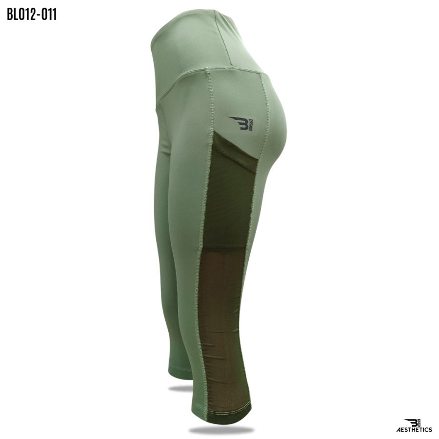 light green knee length legging