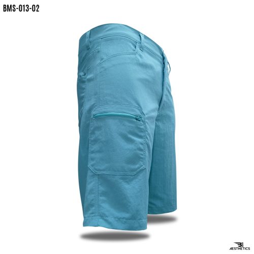 sky blue micro cargo shorts